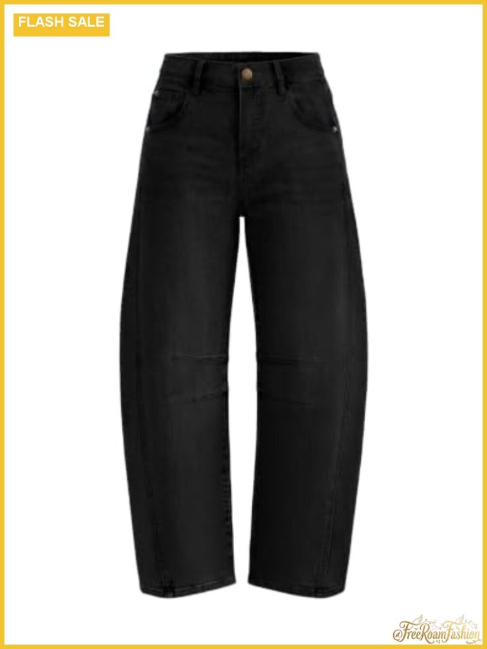 Women's High Waisted Wide Leg Barrel Jeans Trendy Baggy Pants